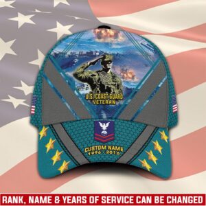US Coast Guard, E 4 Gold – Classic Cap Gift for Men Dad Fathers