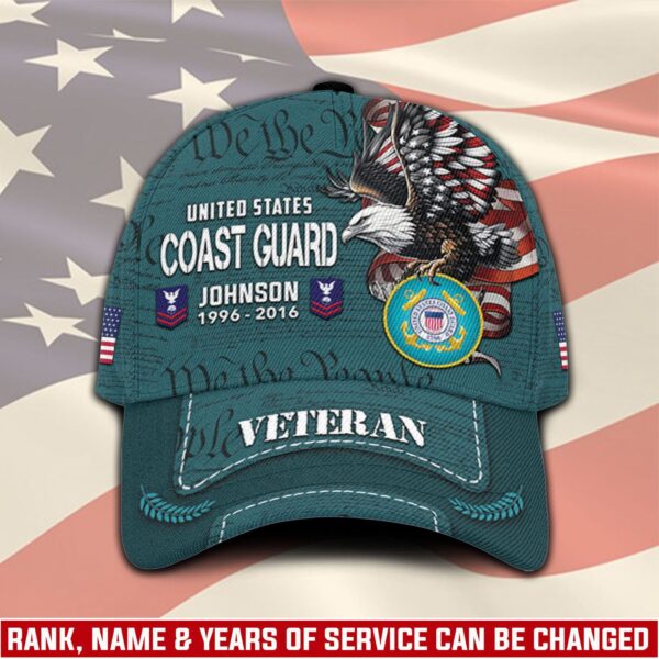 US Coast Guard, E 4 Gold – Classic Cap Gift for Men Dad Fathers