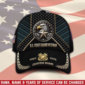 US Coast Guard, E 4 Gold – Classic Cap Gift for Men Dad Fathers