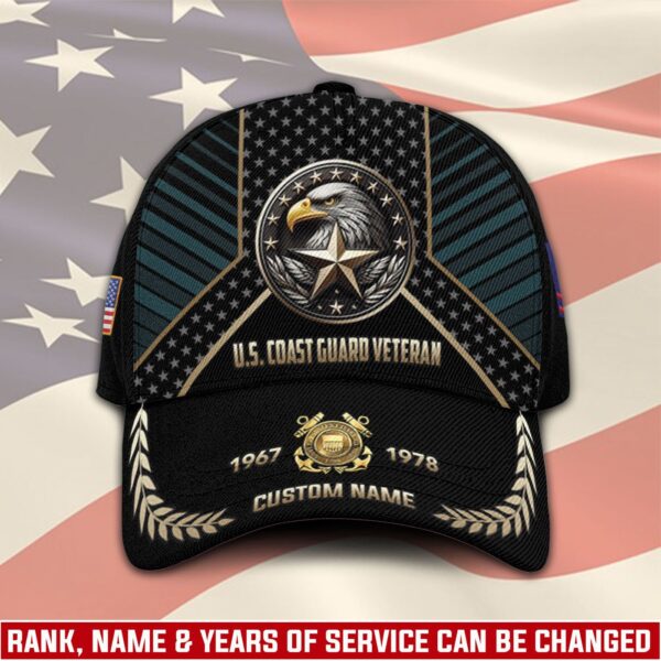 US Coast Guard, E 4 Gold – Classic Cap Gift for Men Dad Fathers