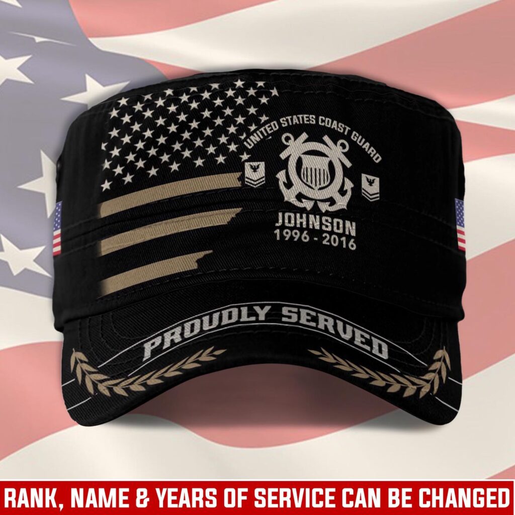US Coast Guard, E 4 Gold – Military Cap Gift for Men Dad Fathers US Coast Guard, E 4 Gold – Military Cap Gift for Men Dad Fathers