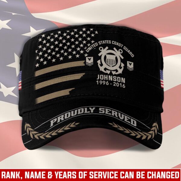 US Coast Guard, E 4 Gold – Military Cap Gift for Men Dad Fathers