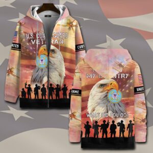 US Coast Guard, E 4 Gold – Zip Hoodie - Gift for Dad Father's Day 3