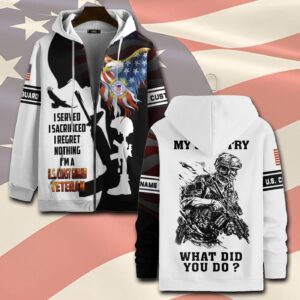 US Coast Guard, E 4 Gold – Zip Hoodie - Gift for Dad Father's Day
