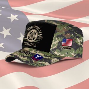 US Coast Guard, E 4 Red – Military Cap Gift for Men Dad Fathers 1