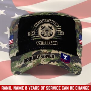 US Coast Guard, E 4 Red – Military Cap Gift for Men Dad Fathers