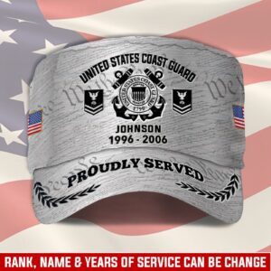 US Coast Guard, E 4 Red – Military Cap Gift for Men Dad Fathers