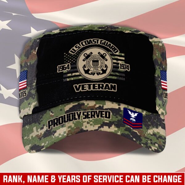 US Coast Guard, E 4 Red – Military Cap Gift for Men Dad Fathers