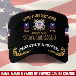 US Coast Guard, E 4 Red – Military Cap Gift for Men Dad Fathers