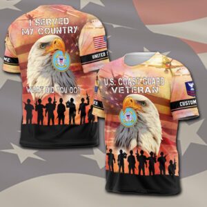 US Coast Guard, E 4 Red – T-Shirt - Gift for Dad Father's Day