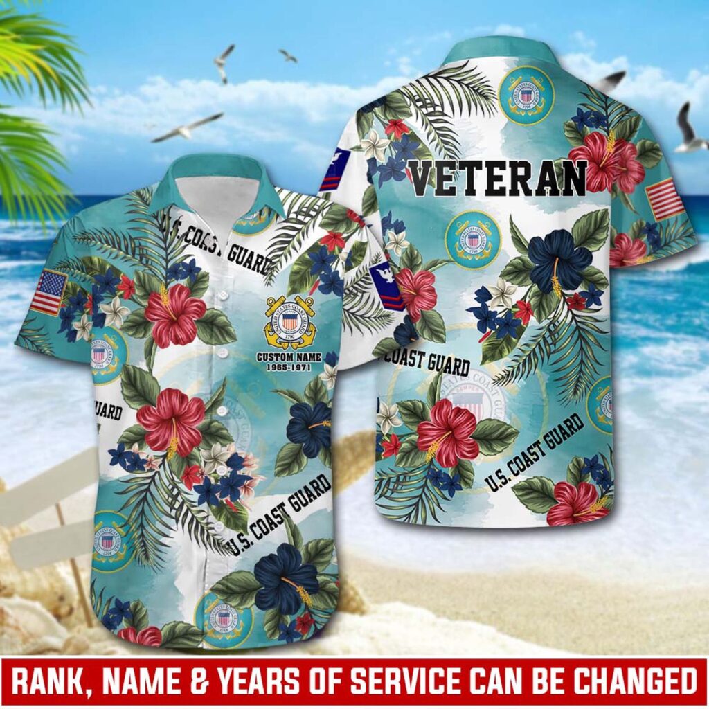 US Coast Guard, E 5 Gold – Button Hawaiian Shirt – Gift for Dad Father’s Day US Coast Guard, E 5 Gold – Button Hawaiian Shirt – Gift for Dad Father’s Day
