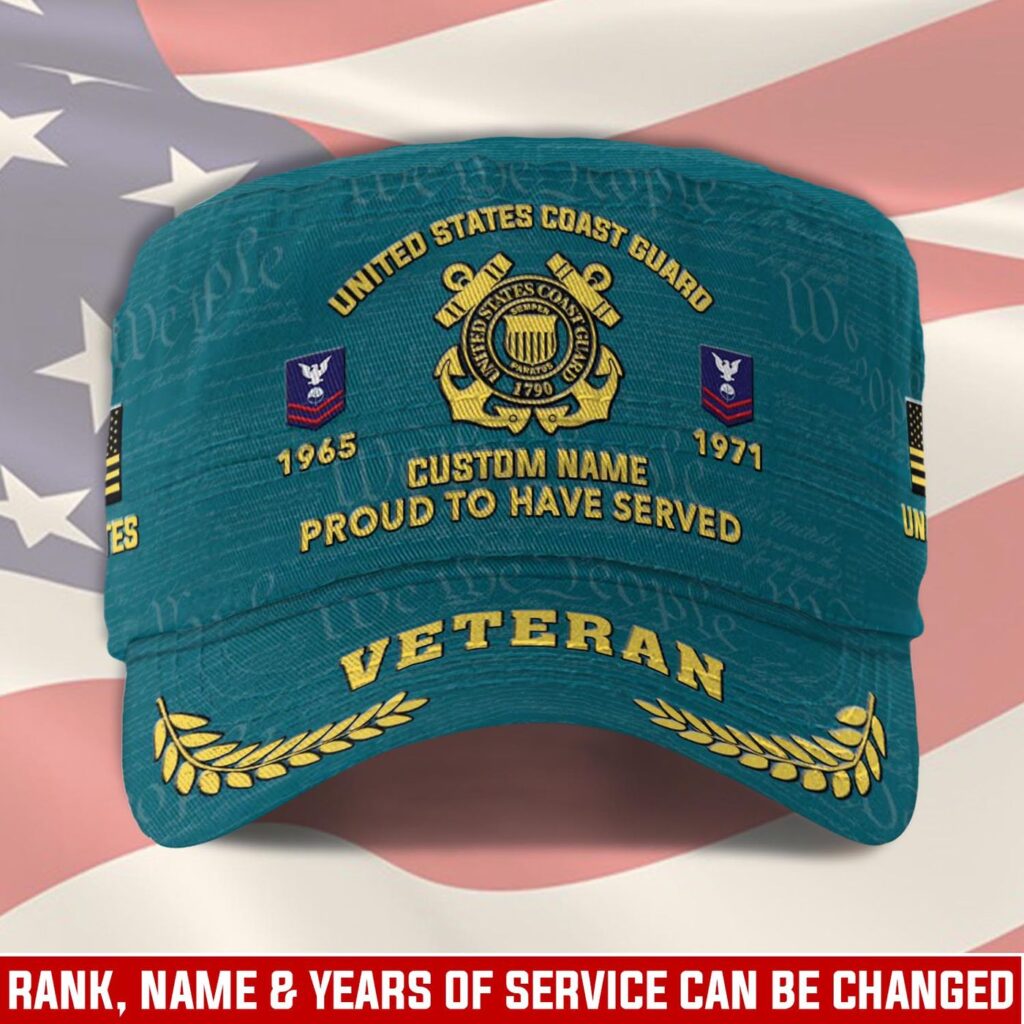 US Coast Guard, E 5 Gold – Military Cap Gift for Men Dad Fathers US Coast Guard, E 5 Gold – Military Cap Gift for Men Dad Fathers