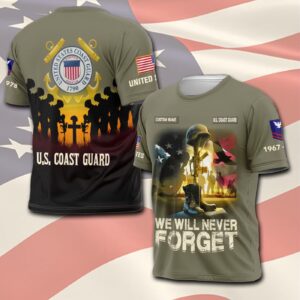 US Coast Guard, E 5 Gold – T-Shirt - Gift for Dad Father's Day