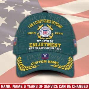 US Coast Guard, E 5 Red – Classic Cap Gift for Men Dad Fathers