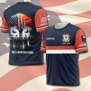 US Coast Guard, E 5 Red – T-Shirt - Gift for Dad Father's Day