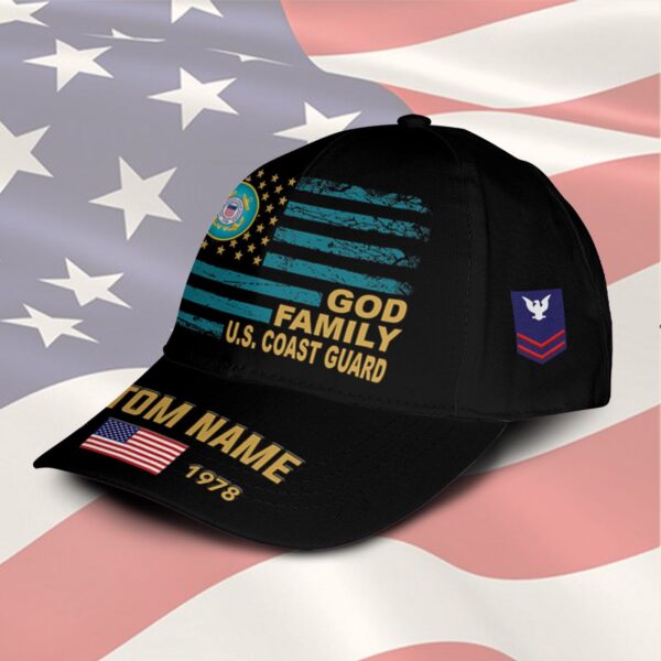 US Coast Guard, E 6 Gold – Classic Cap Gift for Men Dad Fathers