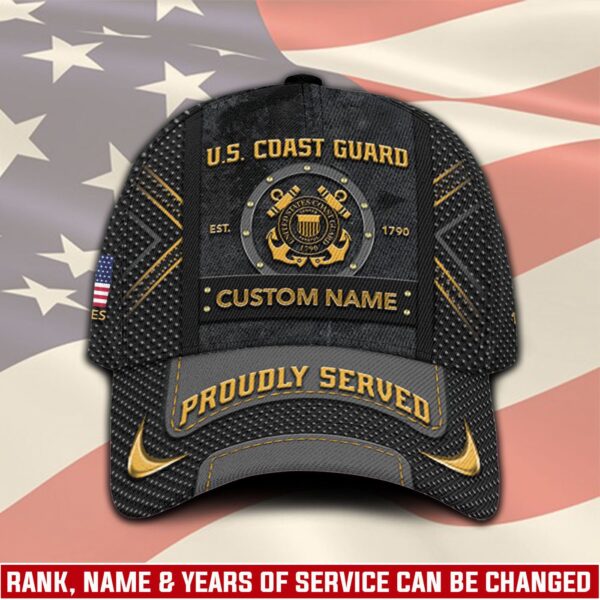 US Coast Guard, E 6 Gold – Classic Cap Gift for Men Dad Fathers