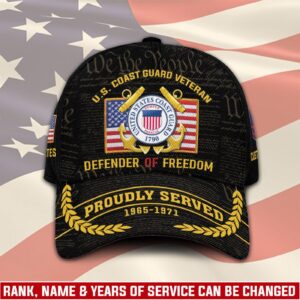 US Coast Guard, E 6 Gold – Classic Cap Gift for Men Dad Fathers