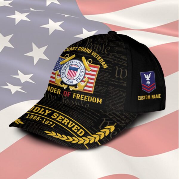 US Coast Guard, E 6 Gold – Classic Cap Gift for Men Dad Fathers