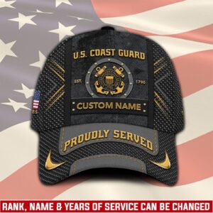 US Coast Guard, E 6 Gold – Classic Cap Gift for Men Dad Fathers