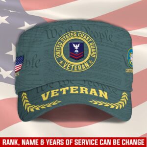 US Coast Guard, E 6 Gold – Military Cap Gift for Men Dad Fathers