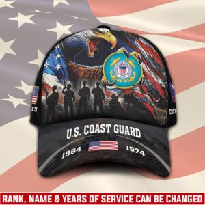 US Coast Guard, E 6 Red – Classic Cap Gift for Men Dad Fathers
