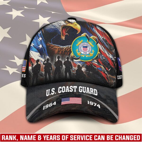 US Coast Guard, E 6 Red – Classic Cap Gift for Men Dad Fathers