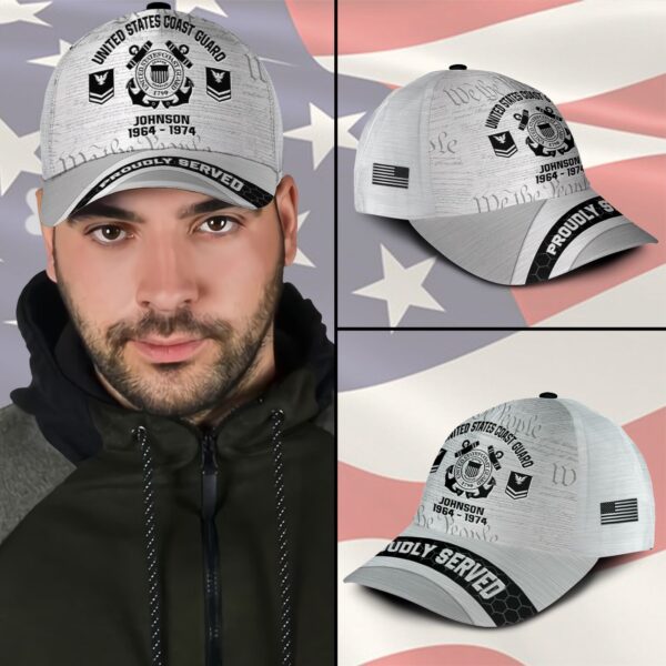 US Coast Guard, E 6 Red – Classic Cap Gift for Men Dad Fathers