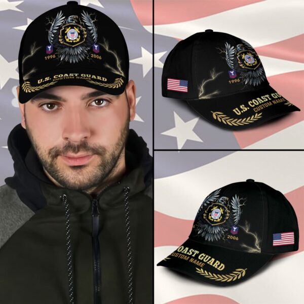 US Coast Guard, E 7 Gold – Classic Cap Gift for Men Dad Fathers