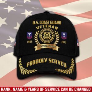 US Coast Guard, E 7 Gold – Classic Cap Gift for Men Dad Fathers