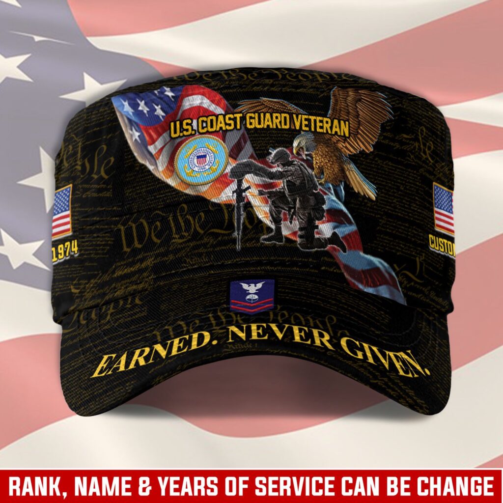 US Coast Guard, E 7 Gold – Military Cap Gift for Men Dad Fathers US Coast Guard, E 7 Gold – Military Cap Gift for Men Dad Fathers