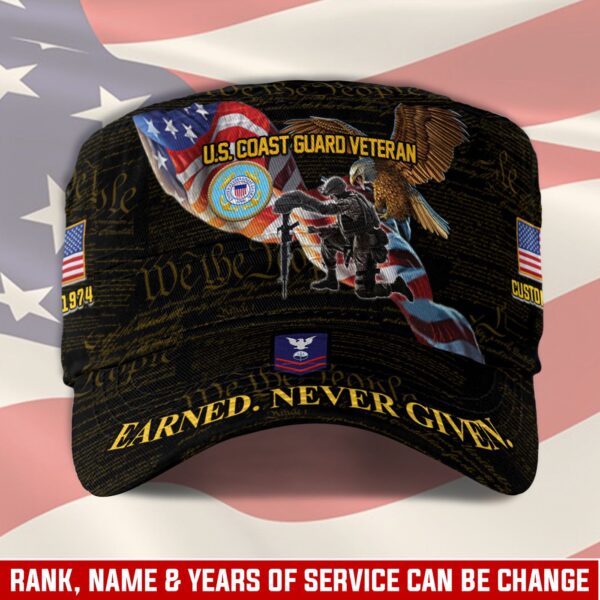 US Coast Guard, E 7 Gold – Military Cap Gift for Men Dad Fathers