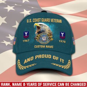 US Coast Guard, E 7 Red – Classic Cap Gift for Men Dad Fathers