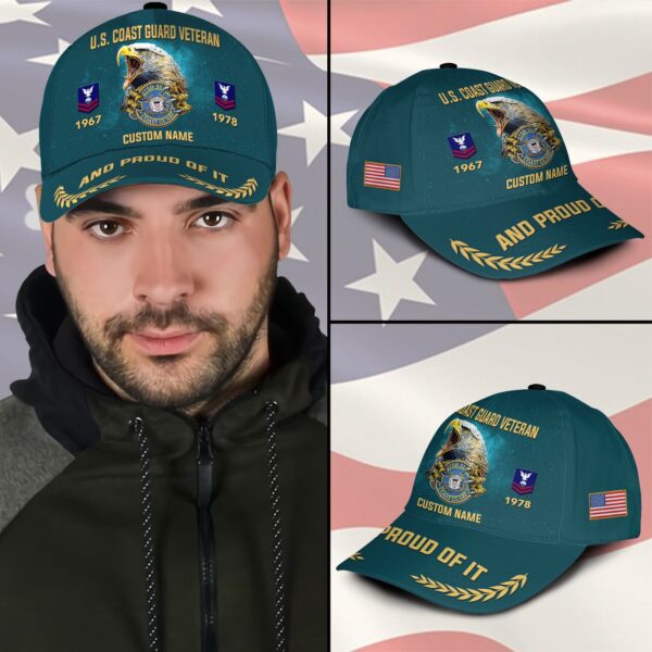 US Coast Guard, E 7 Red – Classic Cap Gift for Men Dad Fathers