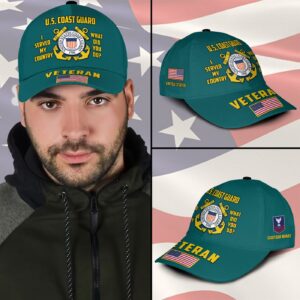 US Coast Guard, E 7 Red – Classic Cap Gift for Men Dad Fathers 1