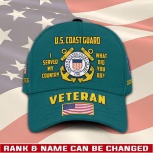 US Coast Guard, E 7 Red – Classic Cap Gift for Men Dad Fathers