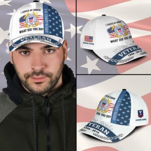 US Coast Guard, E 7 Red – Classic Cap Gift for Men Dad Fathers 3