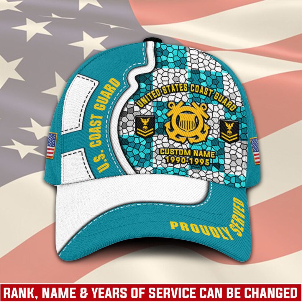 US Coast Guard, E 7 Red – Classic Cap Gift for Men Dad Fathers
