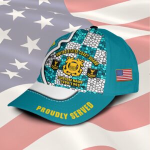 US Coast Guard, E 7 Red – Classic Cap Gift for Men Dad Fathers 1