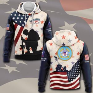 US Coast Guard, E 7 Red – Hoodie - Gift for Dad Father's Day - Gift for Dad Father's Day