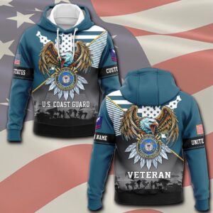 US Coast Guard, E 7 Red – Hoodie - Gift for Dad Father's Day