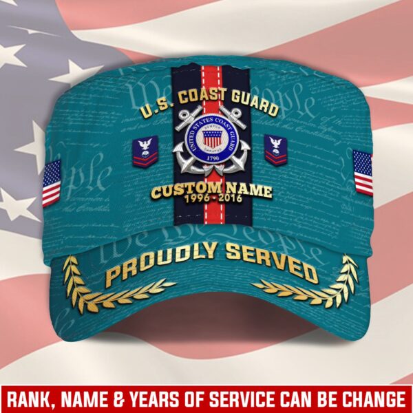US Coast Guard, E 7 Red – Military Cap Gift for Men Dad Fathers