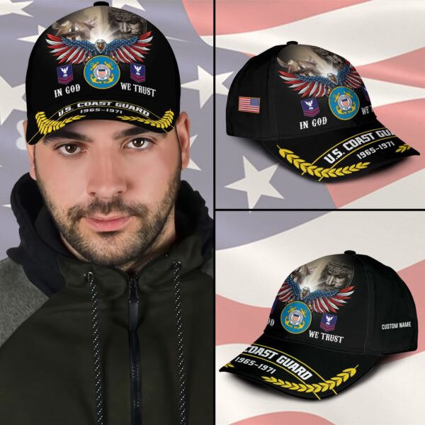 US Coast Guard, E 8 Gold – Classic Cap Gift for Men Dad Fathers