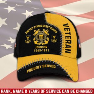 US Coast Guard, E 8 Gold – Classic Cap Gift for Men Dad Fathers