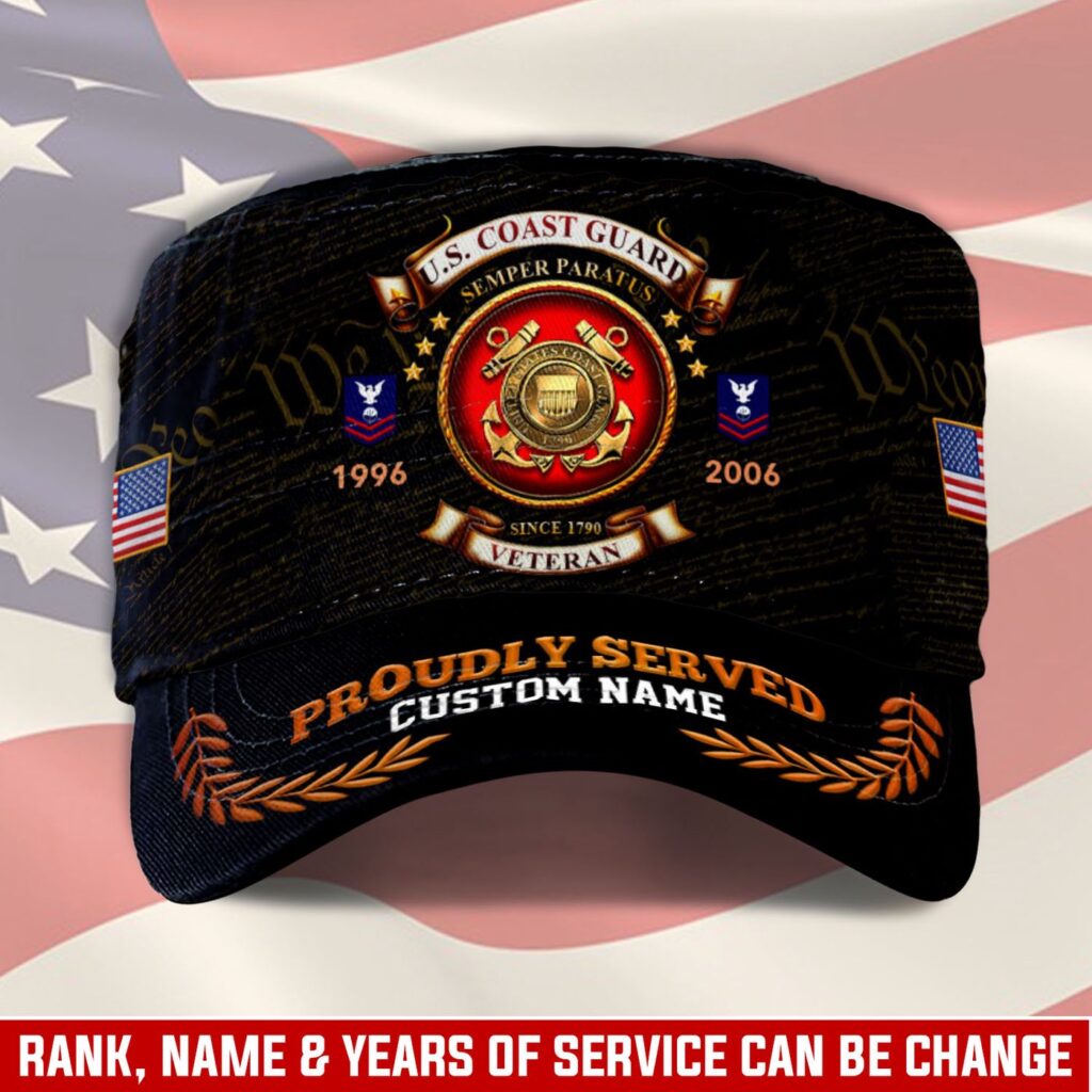 US Coast Guard, E 8 Gold – Military Cap Gift for Men Dad Fathers US Coast Guard, E 8 Gold – Military Cap Gift for Men Dad Fathers