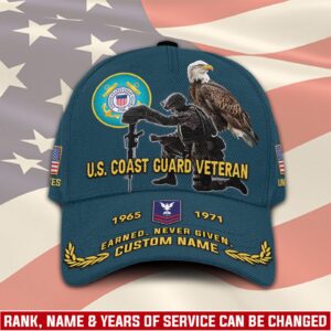 US Coast Guard, E 9 Gold – Classic Cap Gift for Men Dad Fathers