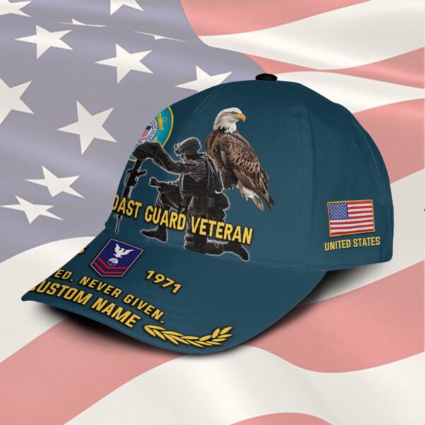 US Coast Guard, E 9 Gold – Classic Cap Gift for Men Dad Fathers