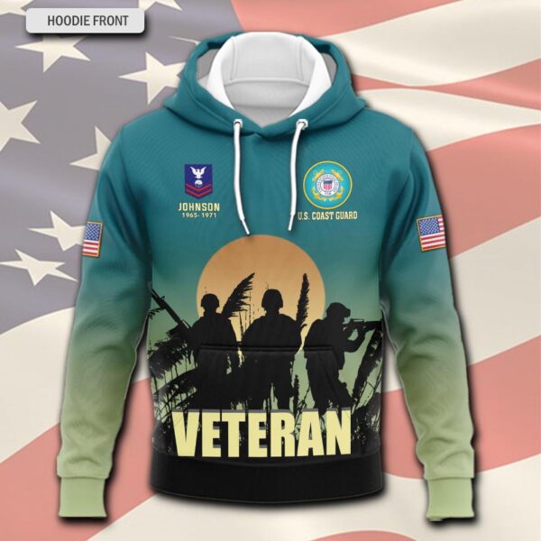 US Coast Guard, E 9 Gold – Hoodie – Gift for Dad Father’s Day