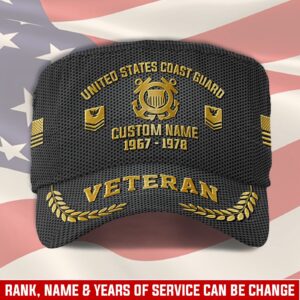 US Coast Guard, E 9 Gold – Military Cap Gift for Men Dad Fathers