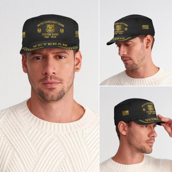 US Coast Guard, E 9 Gold – Military Cap Gift for Men Dad Fathers